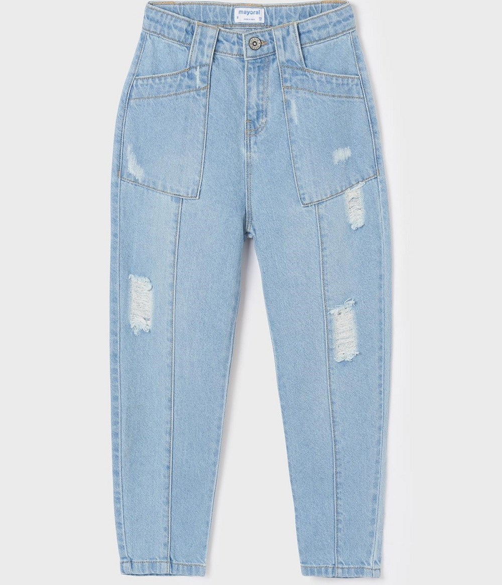 Mayoral Yazlık Kız Denim Pantolon Mavi