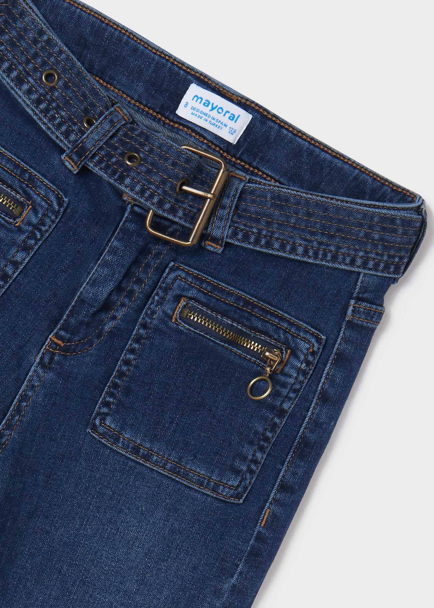 Mayoral Yazlık Kız Denim Pantolon Mavi