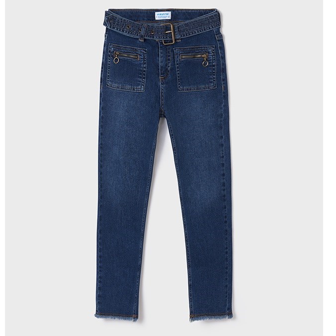 Mayoral Yazlık Kız Denim Pantolon Mavi