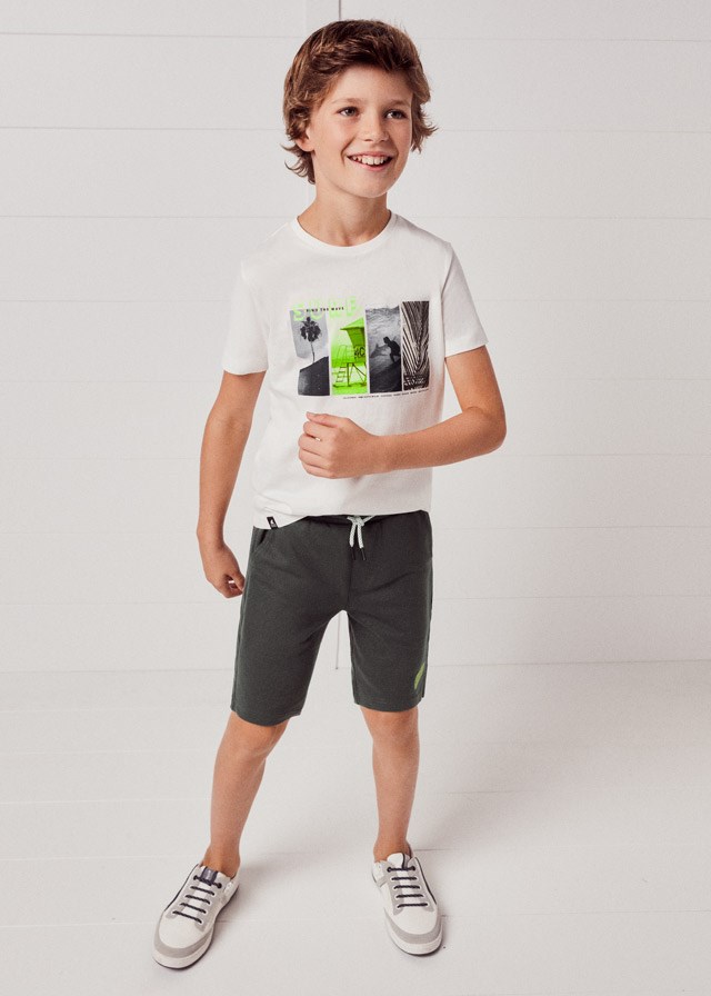 Mayoral Yazlık Erkek Kısa Kol T-shirt Bermuda Şort 2'li Set Gri
