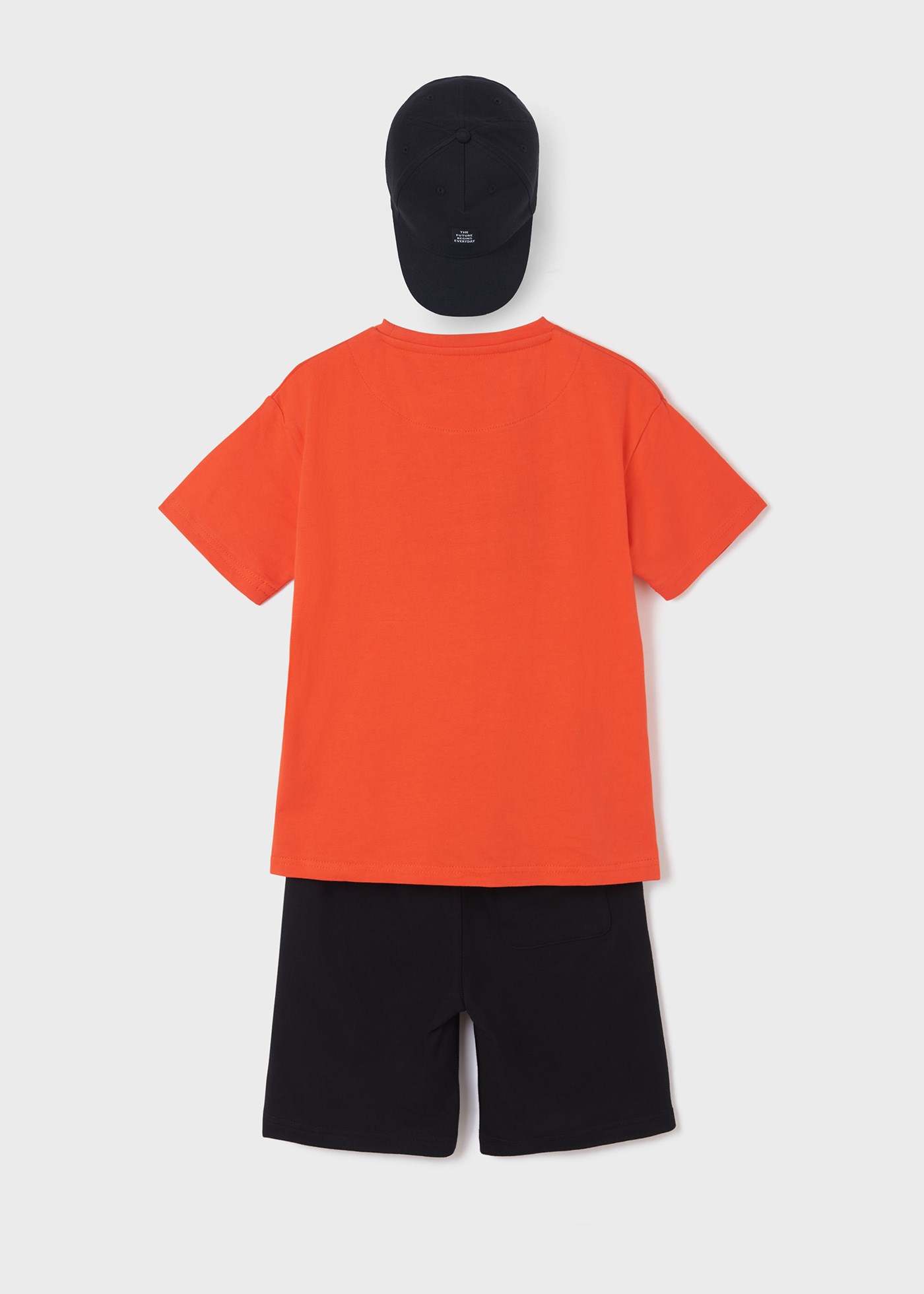Mayoral Yazlık Erkek T-shirt Bermuda Kasket Şapka 3'lü Set Kırmızı