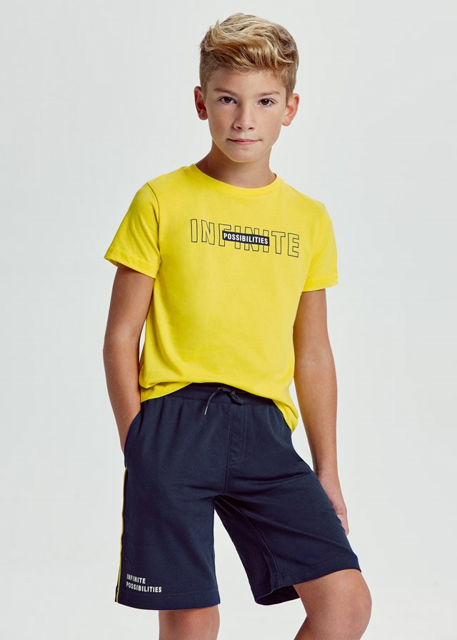 Mayoral Yazlık Erkek Kısa Kol T-shirt Bermuda 2'li Set Sarı