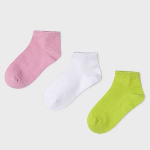 Mayoral Yazlık Kız Kısa Çorap 3'lü Set Pembe
