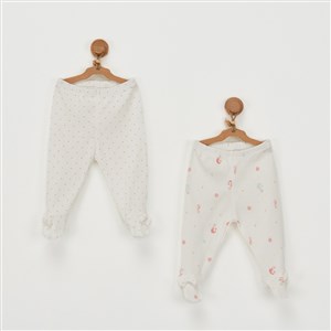 Andywawa Yazlık Kız Bebek Patikli Pantolon 2'li Set