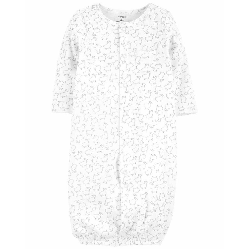 Carter's Yazlık Erkek Bebek Şapkalı Çoraplı Tulum 3'lü Set Beyaz