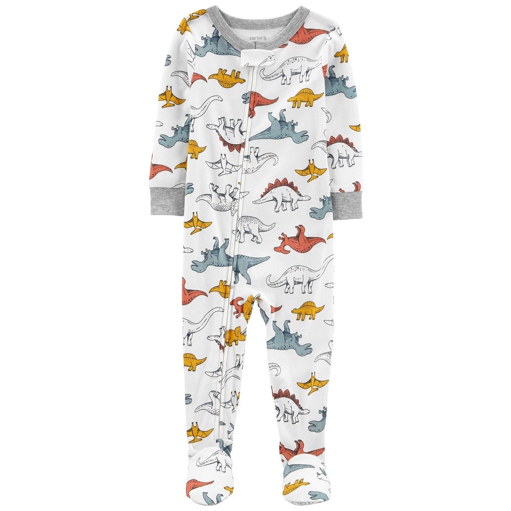 Carter's Yazlık Erkek Bebek Uzun Kol Patikli Tulum Beyaz