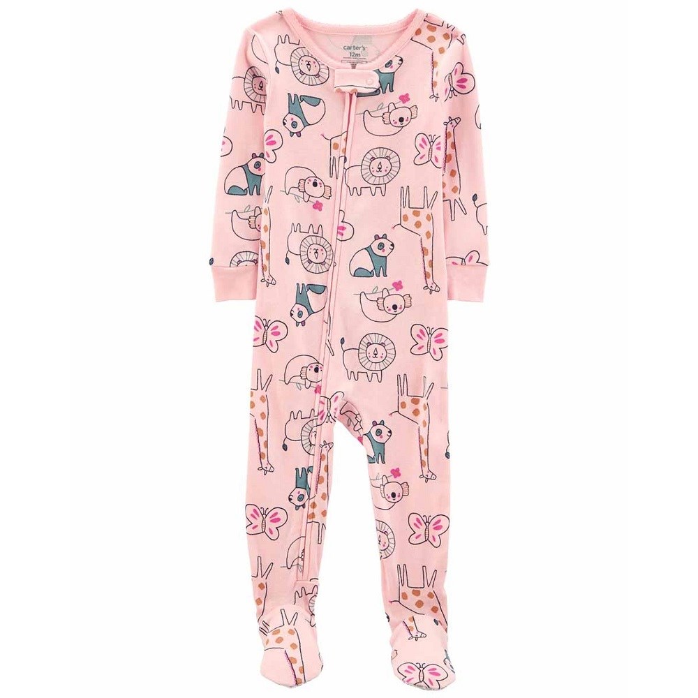 Carter's Yazlık Kız Bebek Uzun Kol Patikli Tulum Pembe