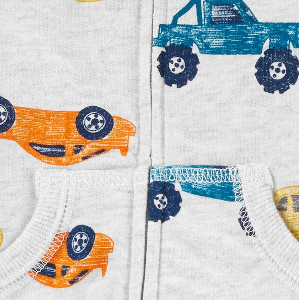 Carters Yazlık Erkek Bebek Kısa Kol Body Eşofman Takımı 3'lü Set Gri