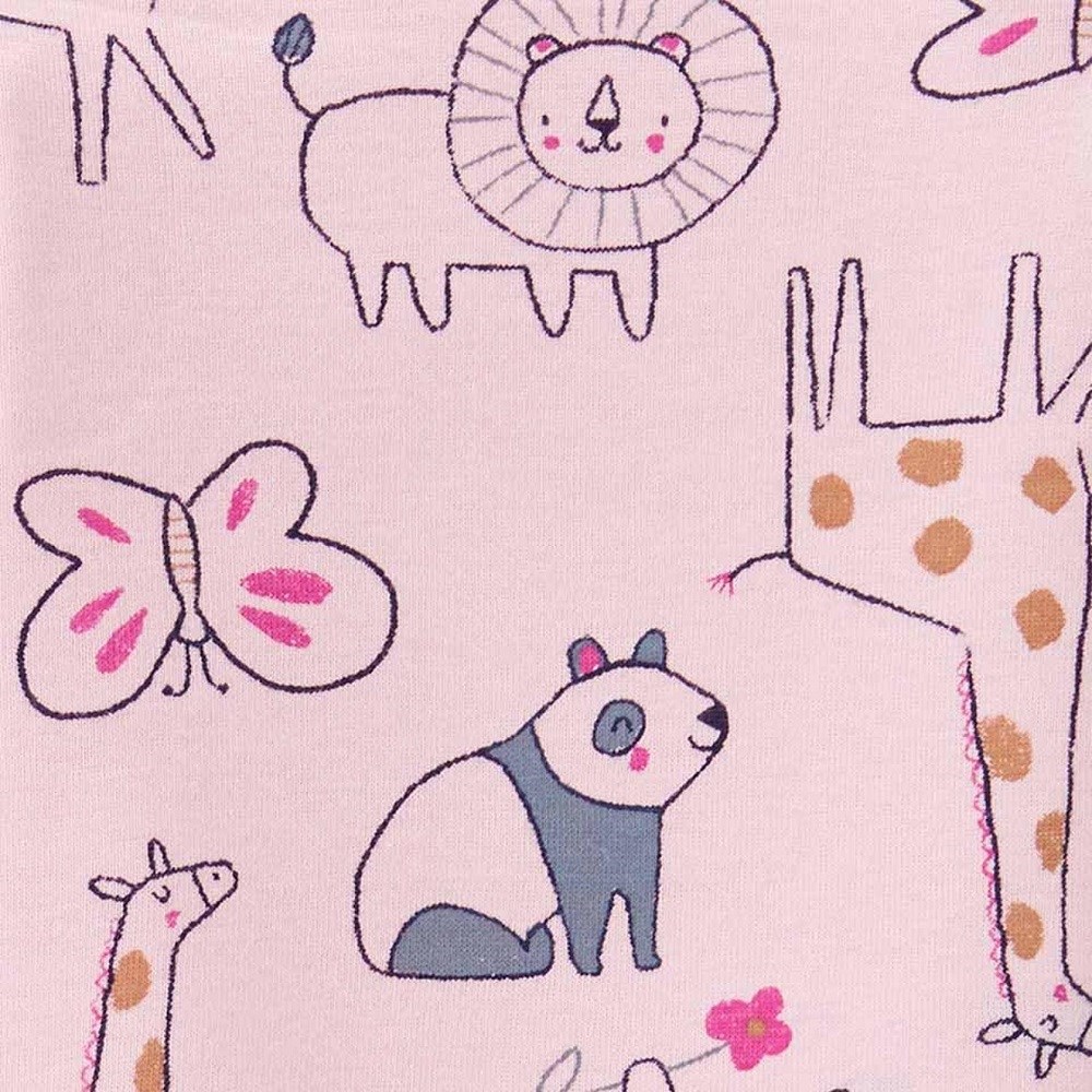 Carters Yazlık Kız Bebek Uzun Kol Body Eşofman 3'lü Set Pembe