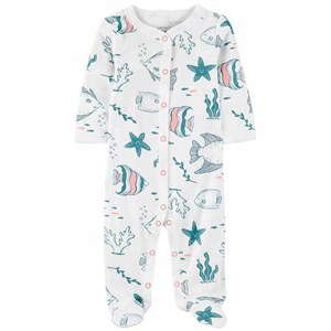 Carter's Yazlık Kız Bebek Uzun Kol Patikli Tulum