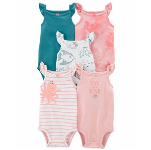 Carter's Yazlık Kız Bebek 5'li Body Set