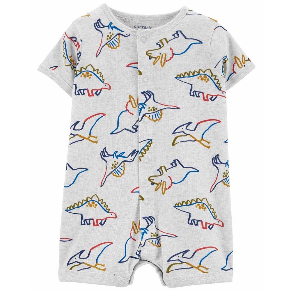 Carter's Yazlık Erkek Bebek Kısa Kol Tulum Gri