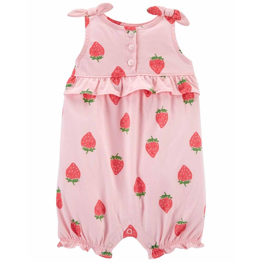 Carter's Yazlık Kız Bebek Askılı Tulum Pembe