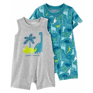 Carter's Yazlık Erkek Bebek Kısa Tulum 2'li Set