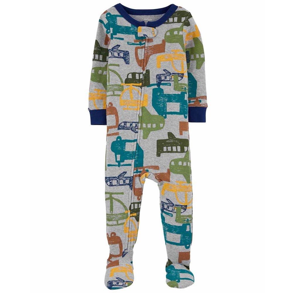Carter's Yazlık Erkek Bebek Uzun Kol Patikli Tulum Gri