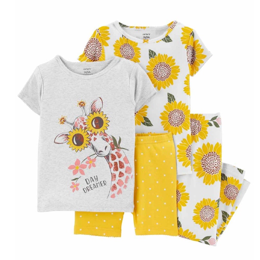 Carter's Yazlık Kız Çocuk Pijama 4'lü Set