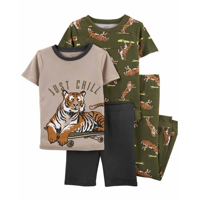 Carter's Yazlık Erkek Çocuk Pijama 4'lü Set Yeşil