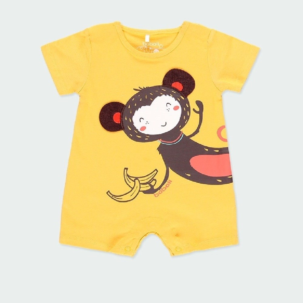 Boboli Yazlık Kız Bebek Kısa Kol Tulum