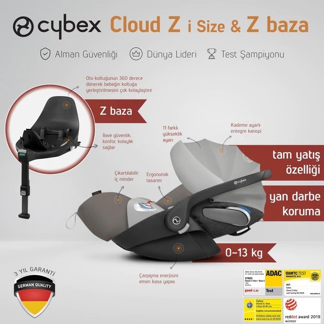 Cybex Cloud Z i-Size (0-13 kg) Ana Kucağı Baza 