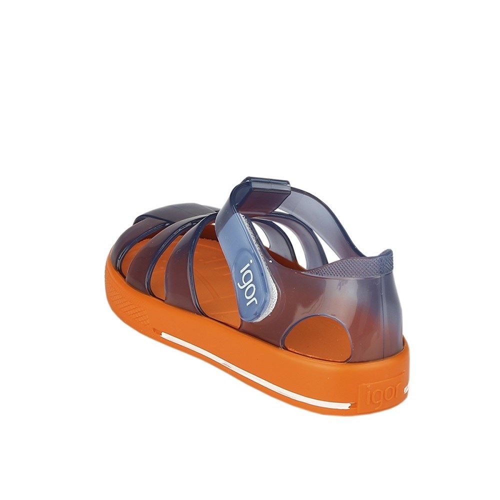 igor Yazlık Çocuk Sandaleti Star Bicolor Navy Orange Turuncu