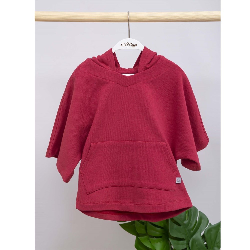 Mayys Baby Erkek Yazlık Organik Pamuklu Sweat Şort Takım Bordo