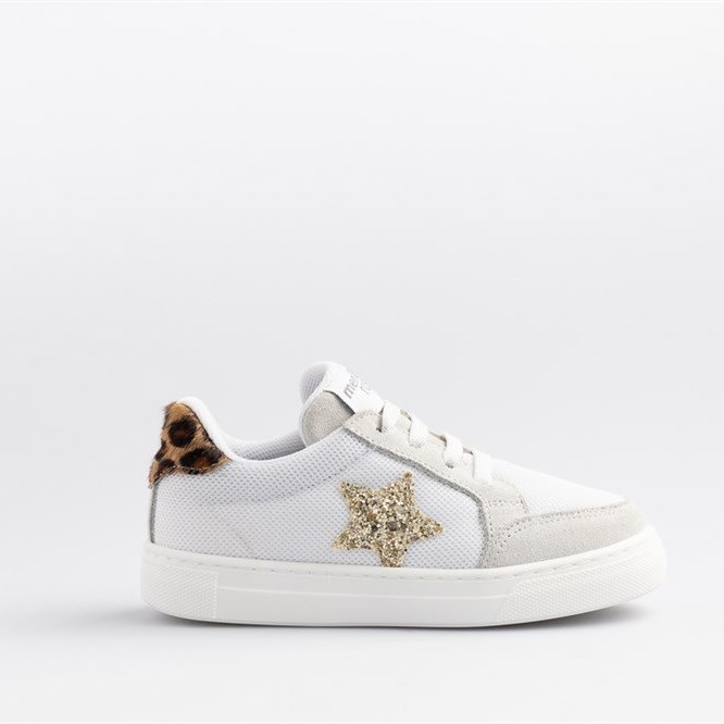 Merli Rose Yazlık Star Sneakar Gold-Leopar Beyaz