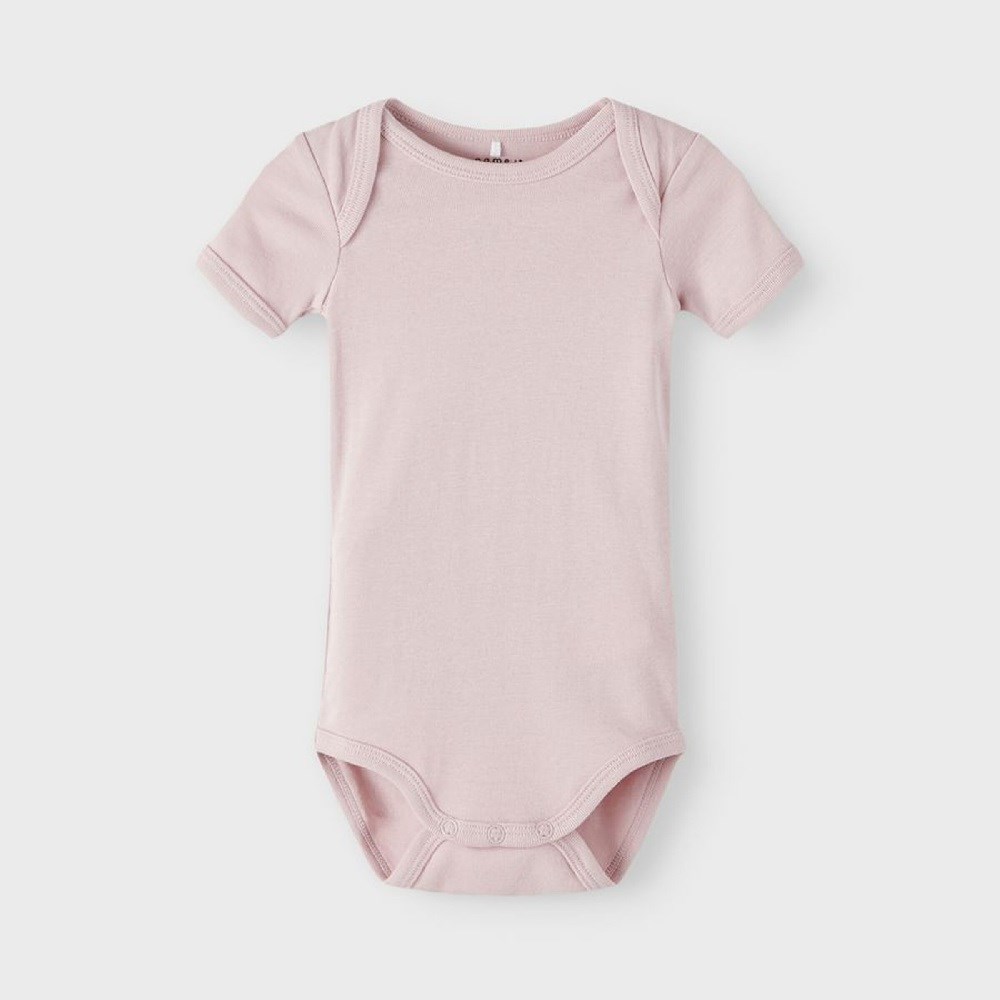 Name It Kız Bebek Organik Pamuk Kısa Kollu Body 3'lü Body Pembe