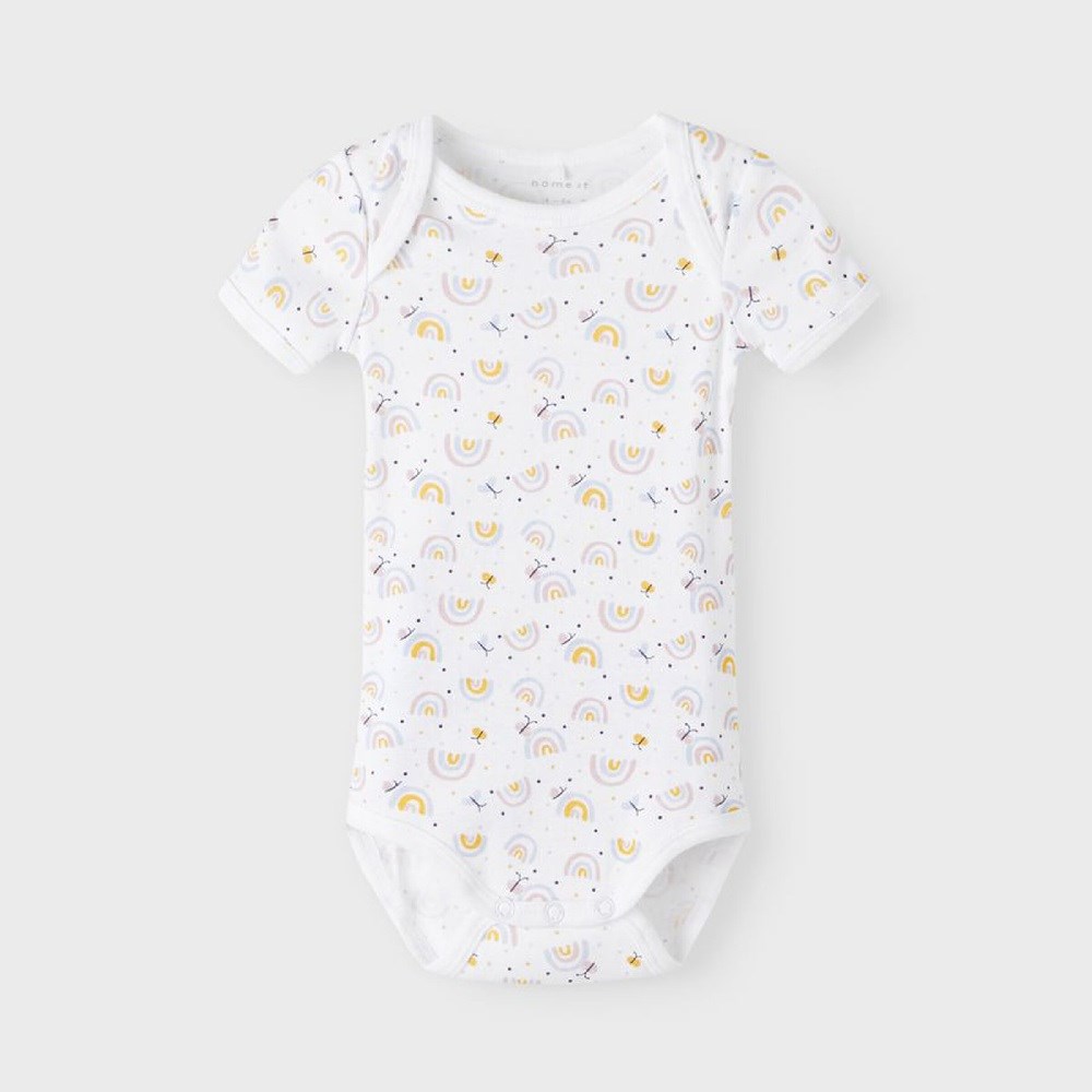 Name It Kız Bebek Organik Pamuk Kısa Kollu Body 3'lü Body Pembe