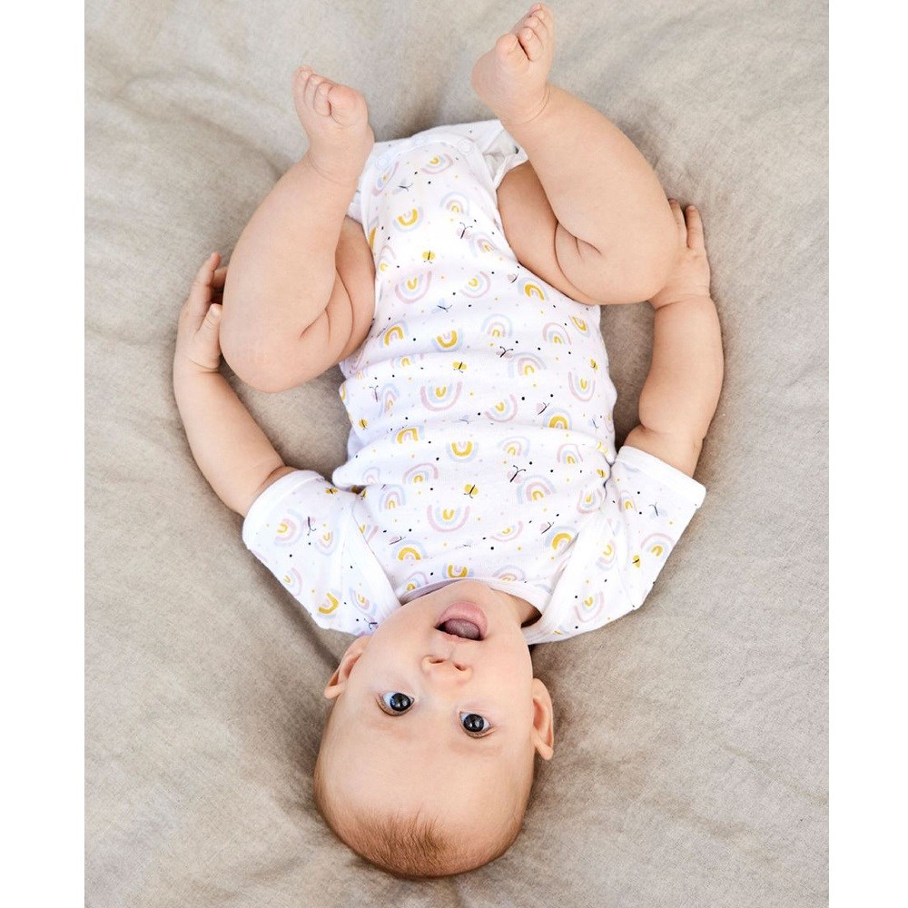 Name It Kız Bebek Organik Pamuk Kısa Kollu Body 3'lü Body Pembe