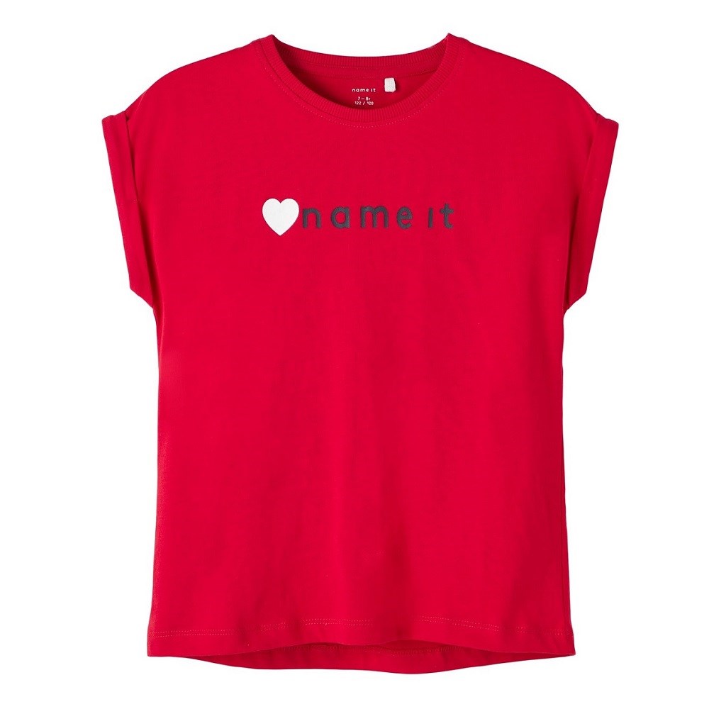 Name It Yazlık Kız Kısa Kol T-shirt Kırmızı