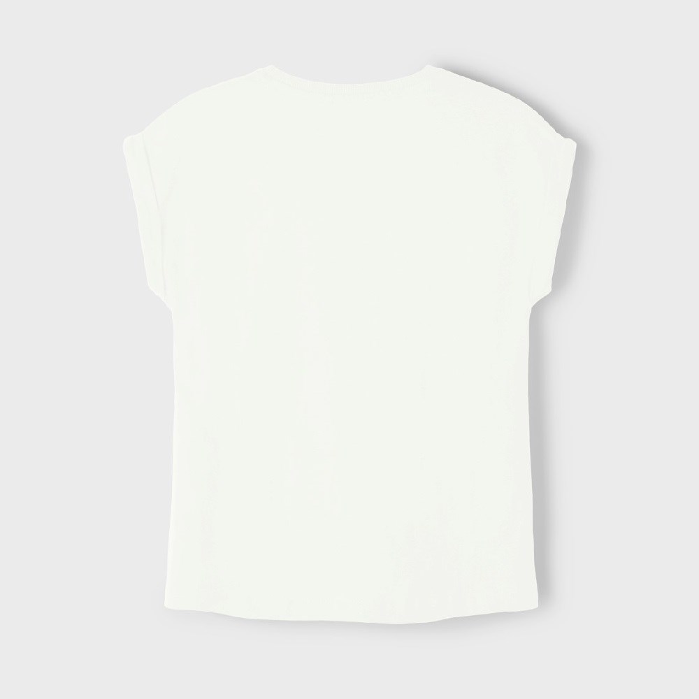 Name It Yazlık Kız Kısa Kol T-shirt Beyaz