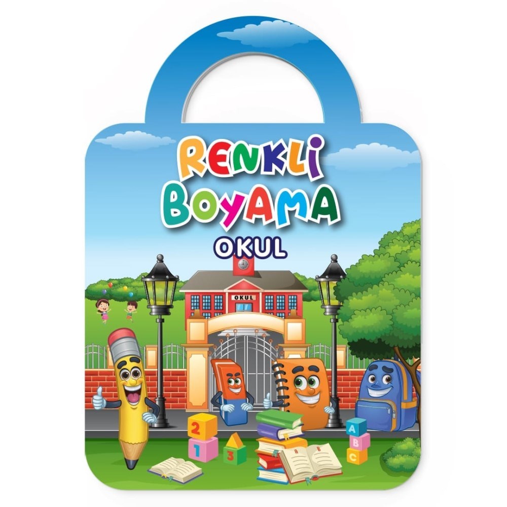 Baloon Kids Renkli Boyama Kitabı Okul +2 