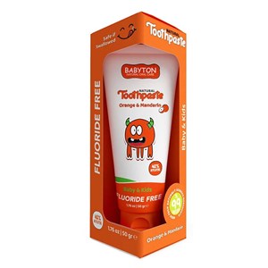 Babyton Bebek ve Çocuklar için Organik Diş Macunu Portakal+Mandalina