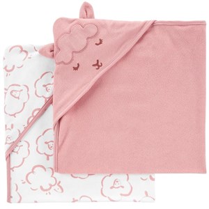 Carter's Kışlık Layette Kız Bebek 2'li Banyo Havlusu