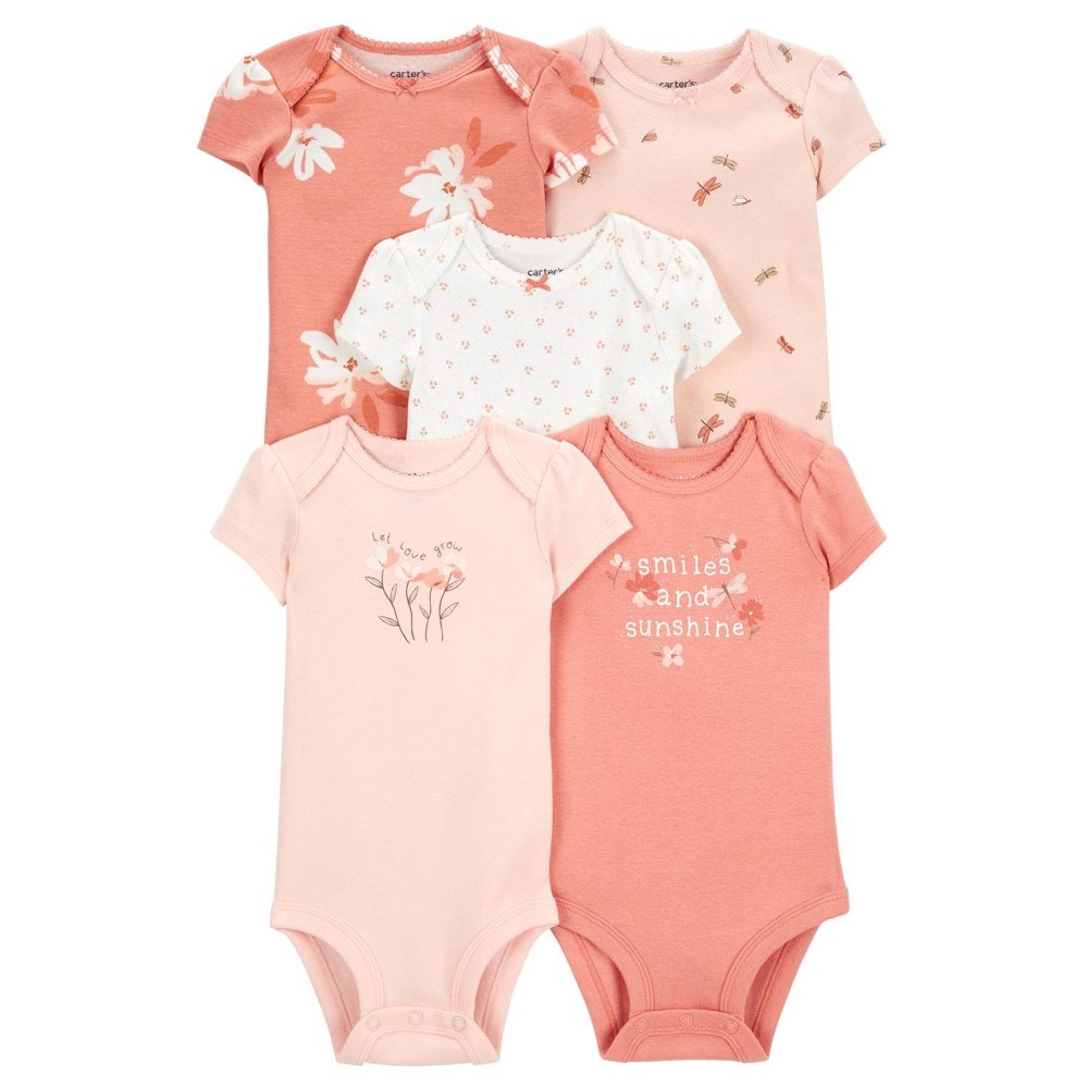 Carter's Layette Kız Bebek 5'li Body Set Pembe