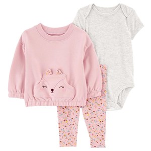 Carter's Kışlık Kız Bebek 3'lü Hırkalı Set