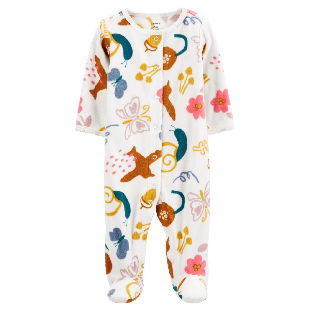 Carter's Kışlık Kız Bebek Polar Uyku Tulumu Beyaz