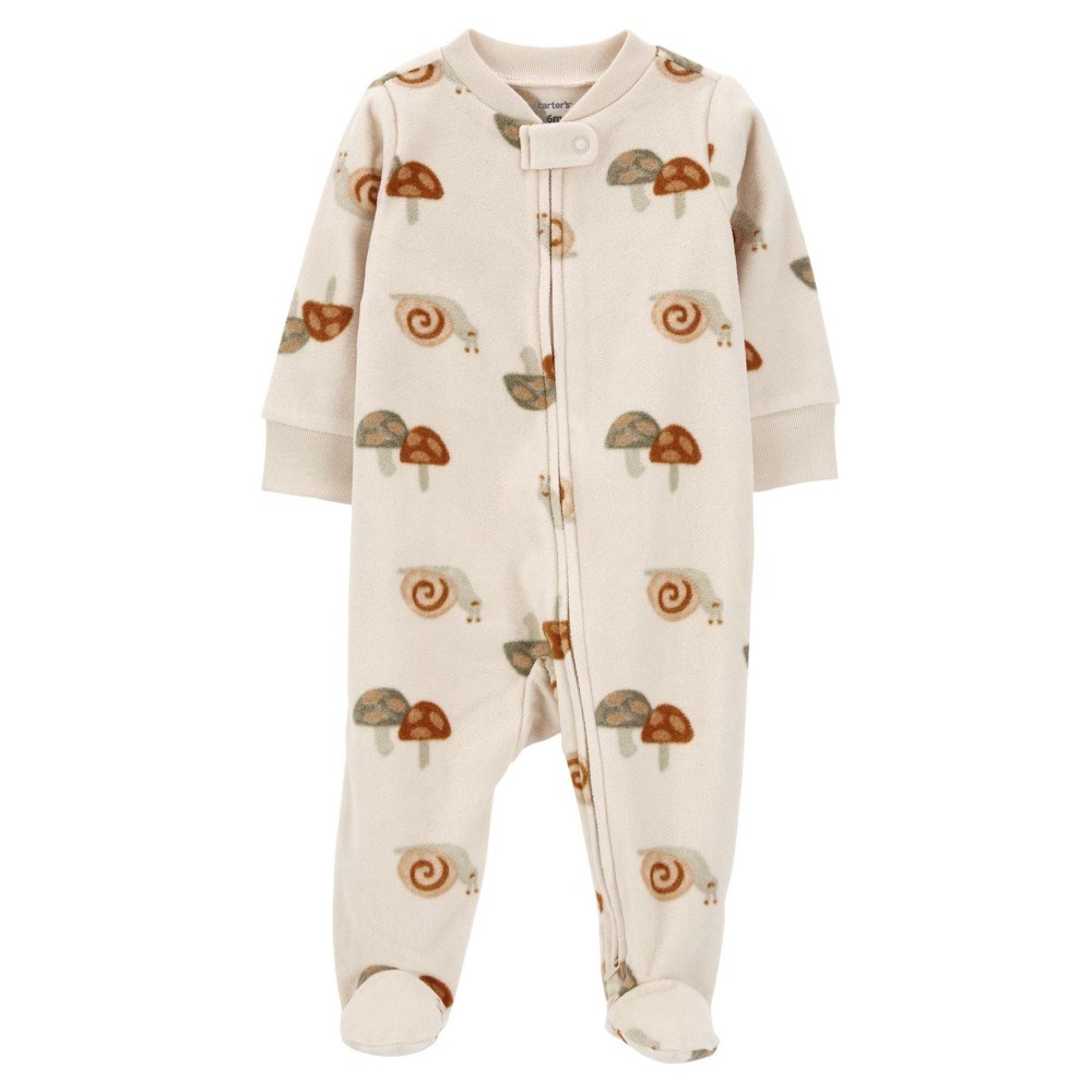 Carter's Kışlık Erkek Bebek Polar Uyku Tulumu Krem