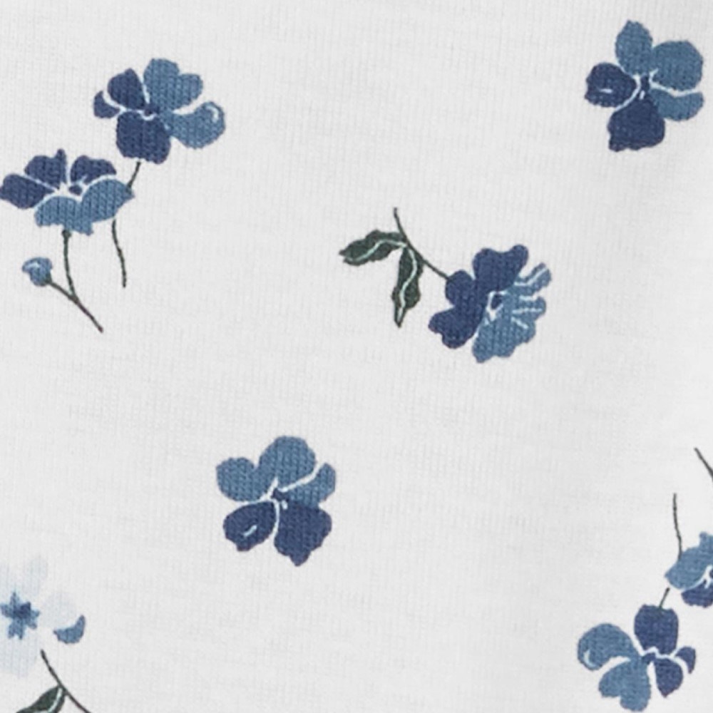 Carter's Kışlık Layette Kız Bebek 4'lü Body Set Koyu Mavi