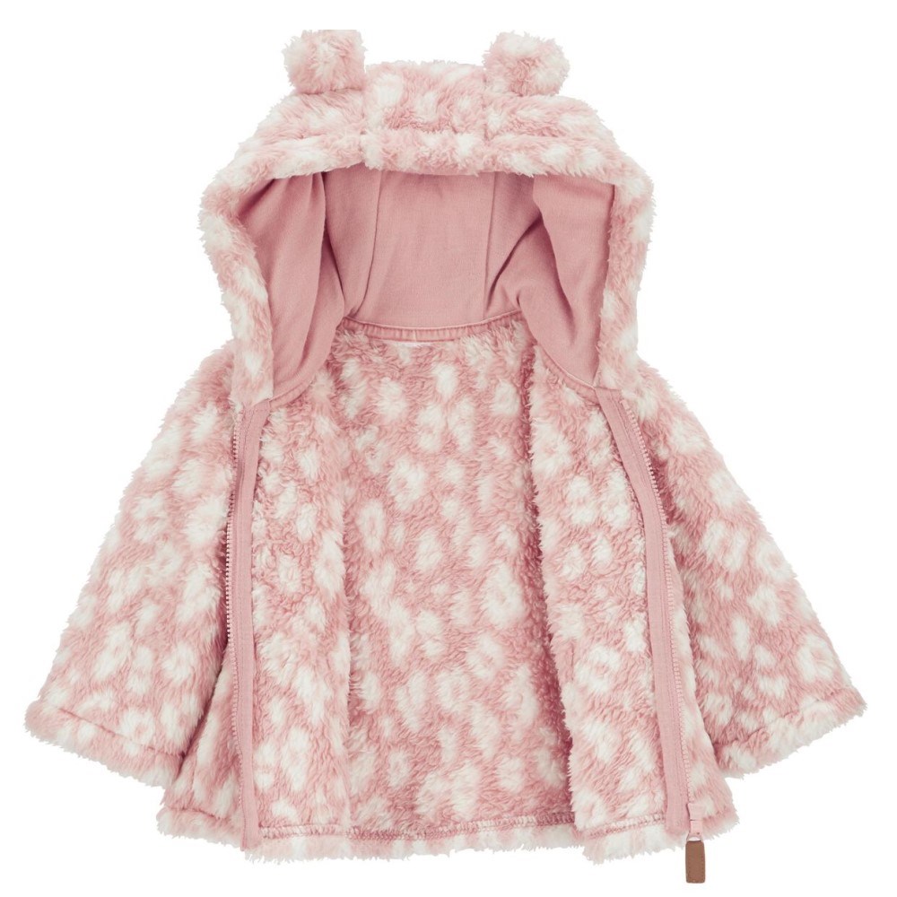 Carter's Kışlık Kız Bebek Peluş Hırka Pembe