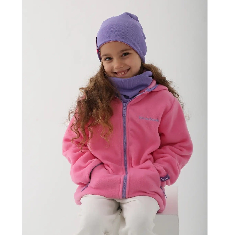Let's Be Friends Çocuk Polar Ceket Pembe