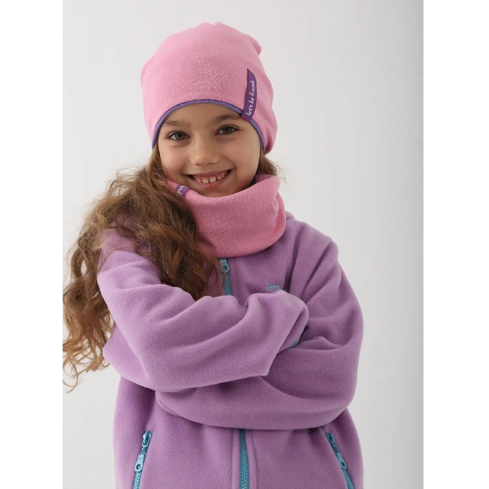 Let's Be Friends Çocuk Çift Taraflı Bere Boyunluk 2'li Set Pembe