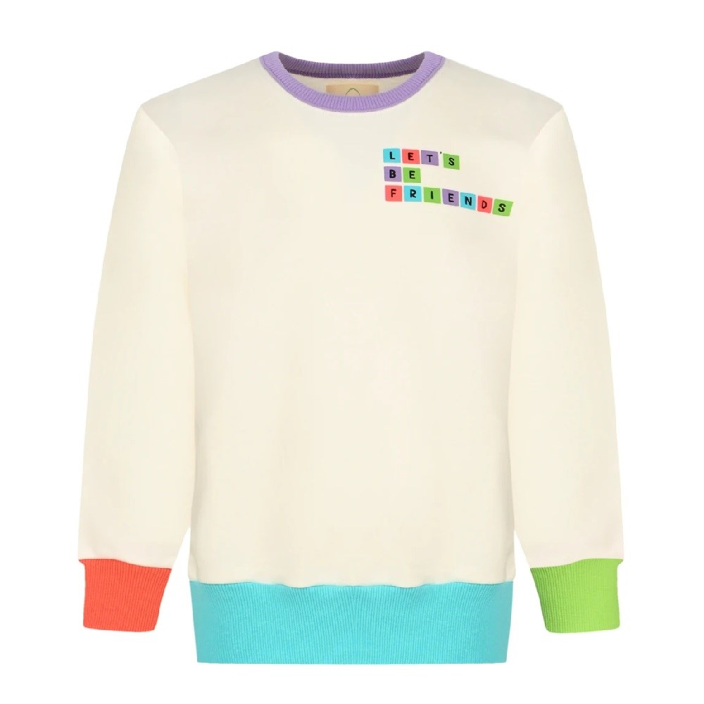 Let's Be Friends Çocuk Uzun Kollu S-shirt Beyaz