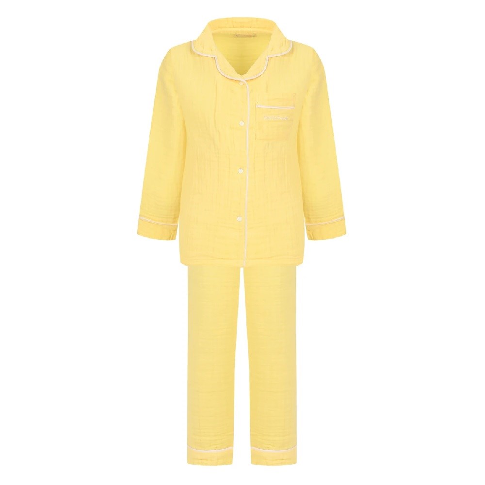 Let's Be Friends Çocuk Pijama Takımı Sarı
