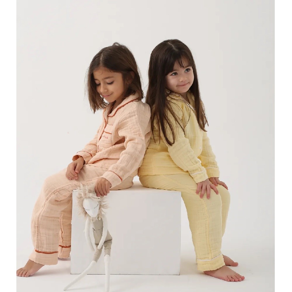Let's Be Friends Çocuk Pijama Takımı Pembe