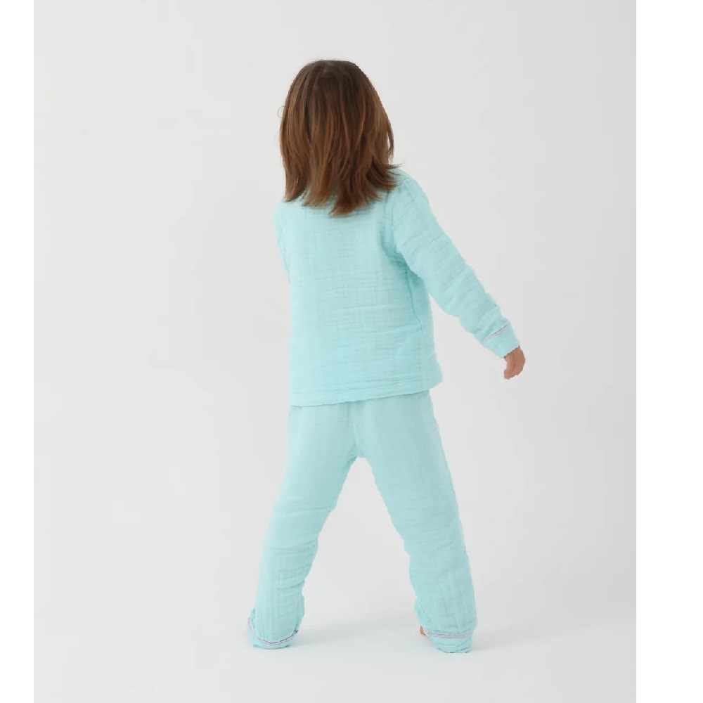 Let's Be Friends Çocuk Pijama Takımı Turkuaz