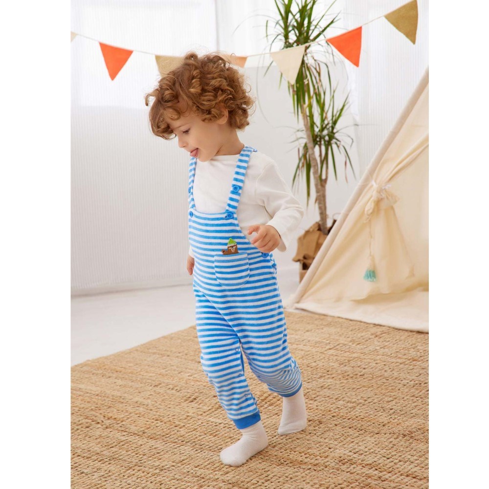 Minycenter Kışlık Erkek Bebek Salopet 2'li Set Mavi