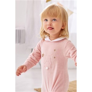 Miny Center Kışlık Kız Bebek Kadife Tulum