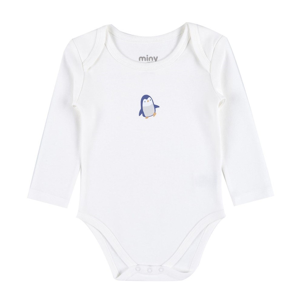Minycenter Kışlık Erkek Bebek 2'li Uzun Kollu Body Mavi