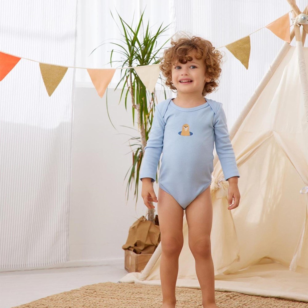 Minycenter Kışlık Erkek Bebek 2'li Uzun Kollu Body Mavi